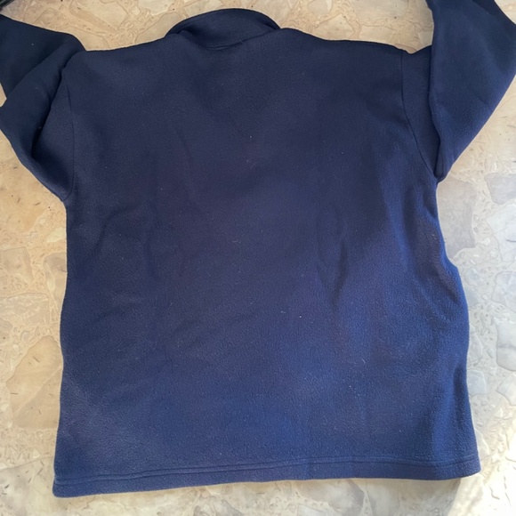 Vtg Polo Sport Ralph Lauren Navy Blue Zip Fleece Pullover Large 90s Made In USA - Picture 5 of 5